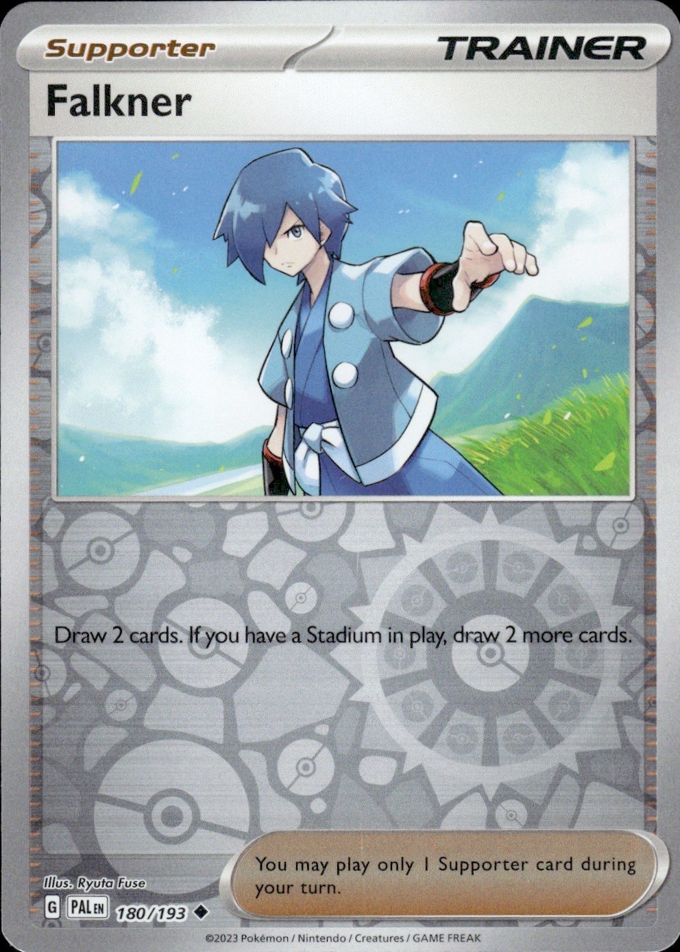 Falkner 180/193 Uncommon Paldea Evolved Pokemon Reverse Holo Lightly Played