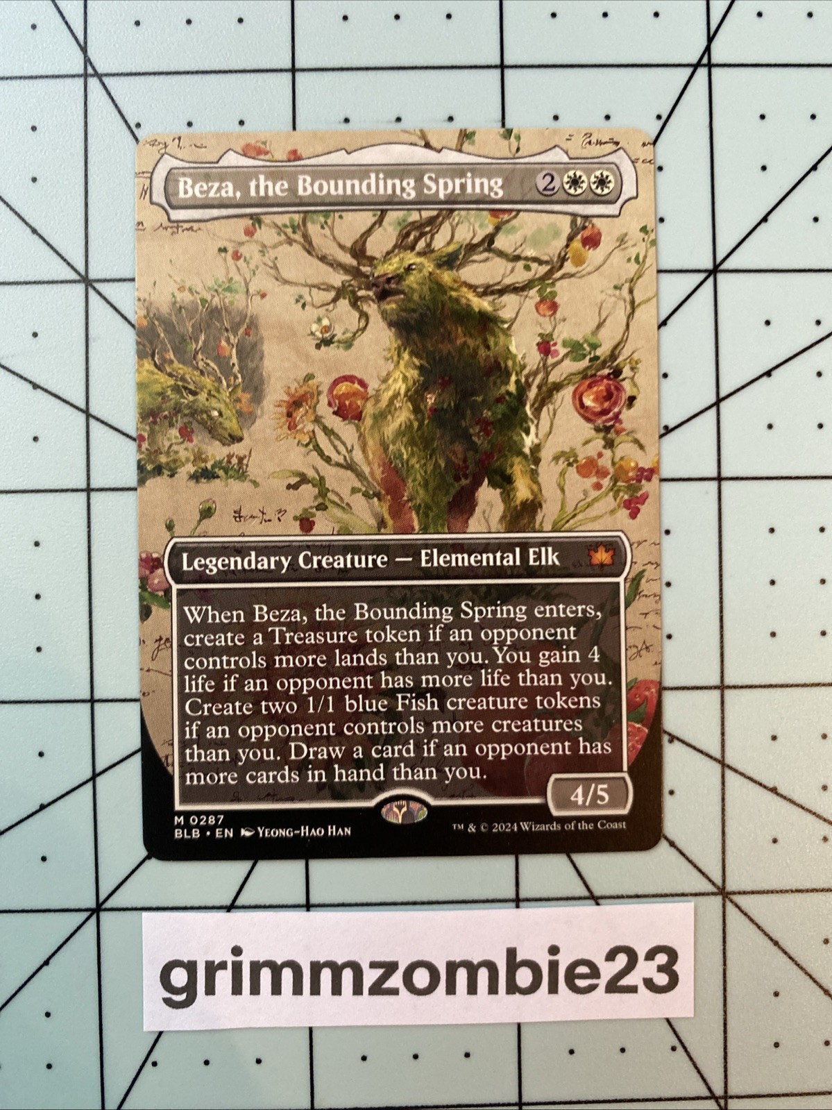 Beza, the Bounding Spring (Borderless) 287 M Bloomburrow NM MTG