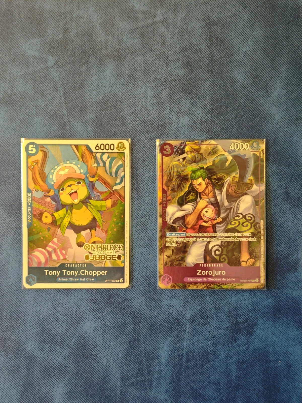One Piece Zoro-Juurou OP05-067 RARE FRENCH PROMO Chopper Judge Foil
