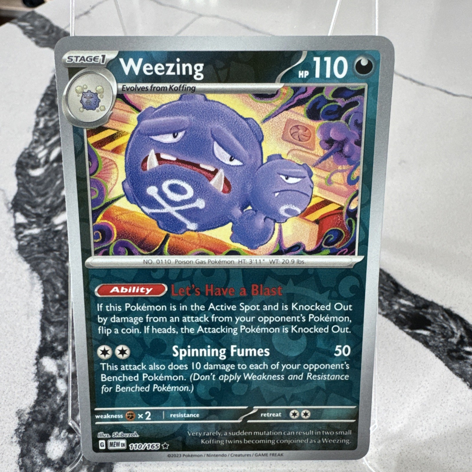 Weezing 110/165 – SV: Scarlet & Violet 151 – Reverse Holo – Pokémon TCG – NM