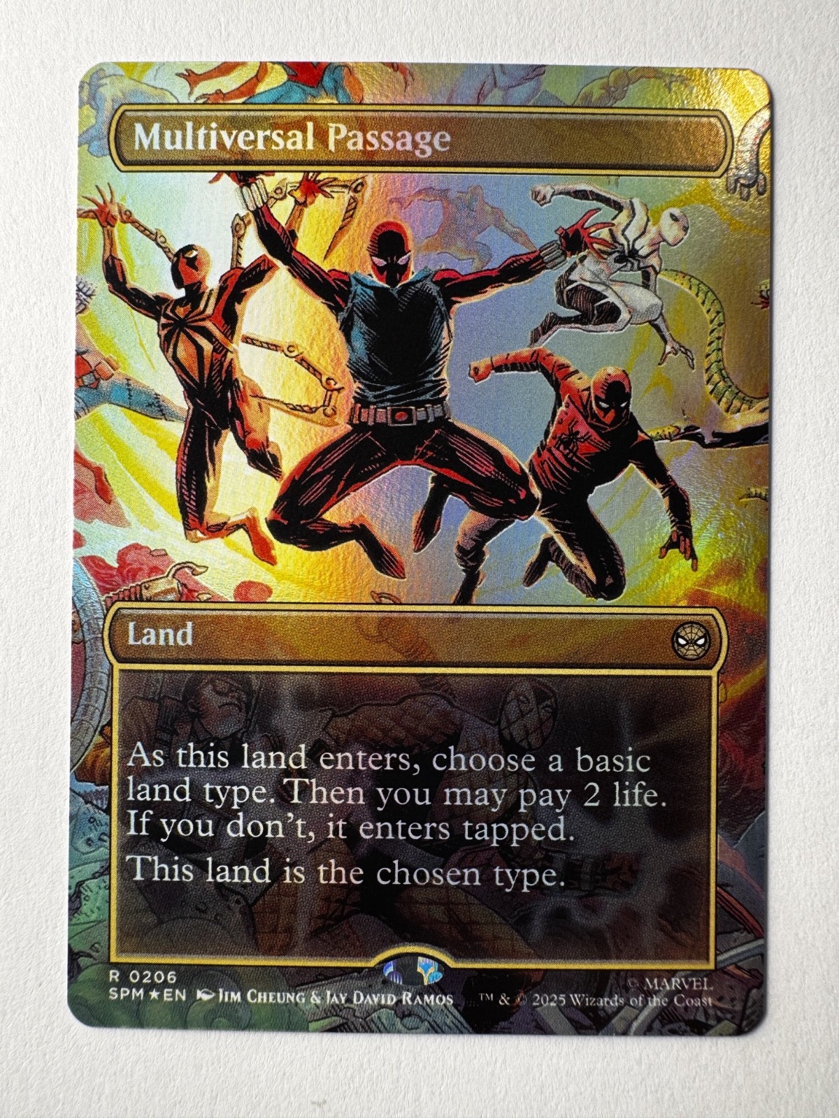 Multiversal Passage Borderless Foil 206 – MTG Spider-Man Rare Land Any Color