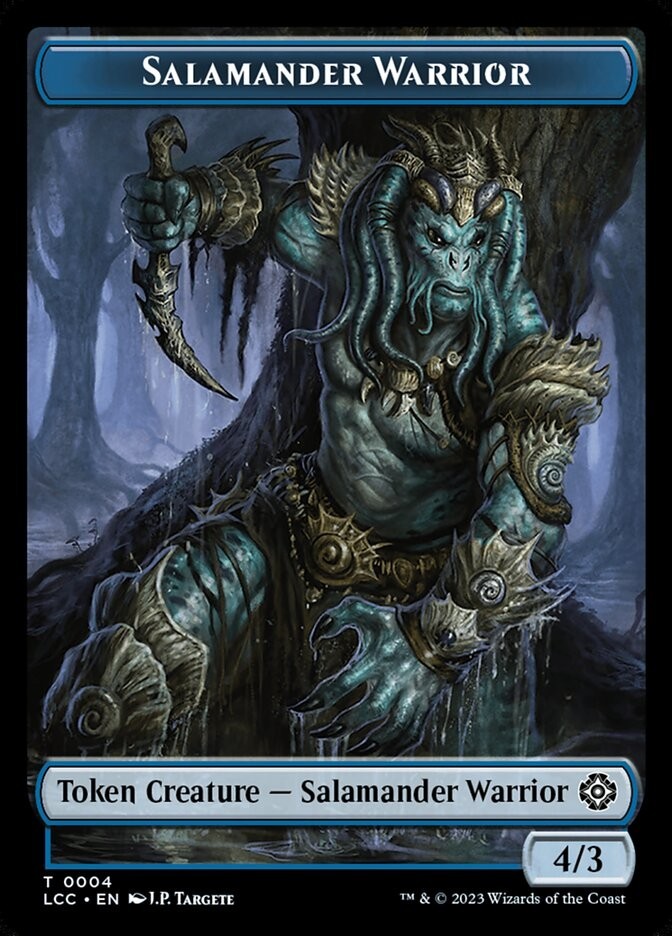 Salamander Warrior Shapeshifter 0004 0001 Double Sided Token LCC MTG NM