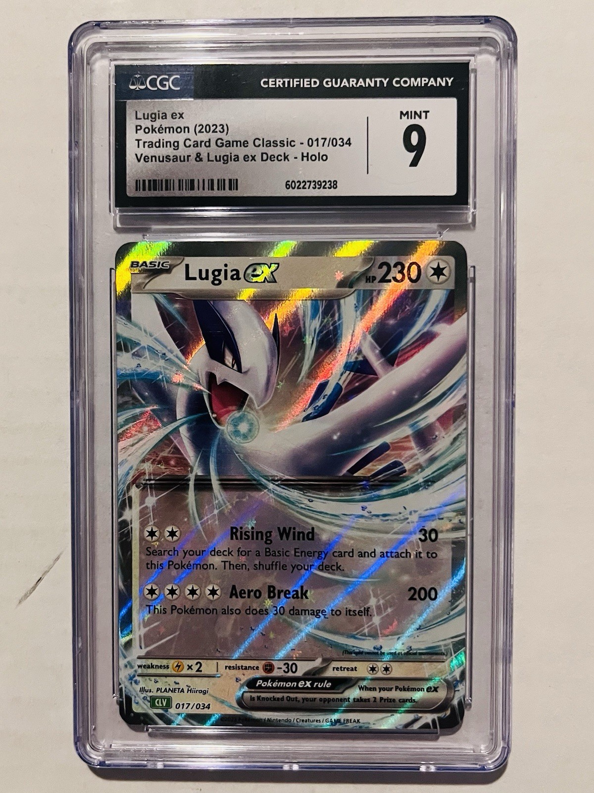 Pokémon TCG Lugia ex 017/034 CGC 9 Trading Card Game Classic EX Deck Holo 2023