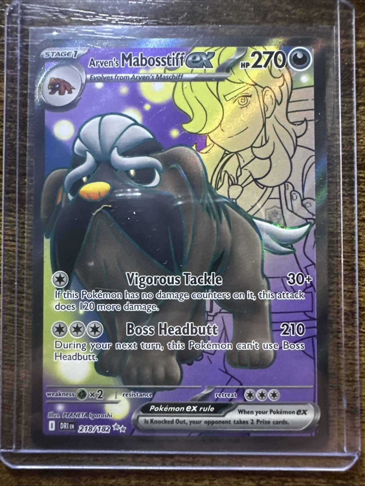 Arvens Mabosstiff ex 218/182 Ultra Rare, Destined Rivals, Full Art, Pokémon TCG