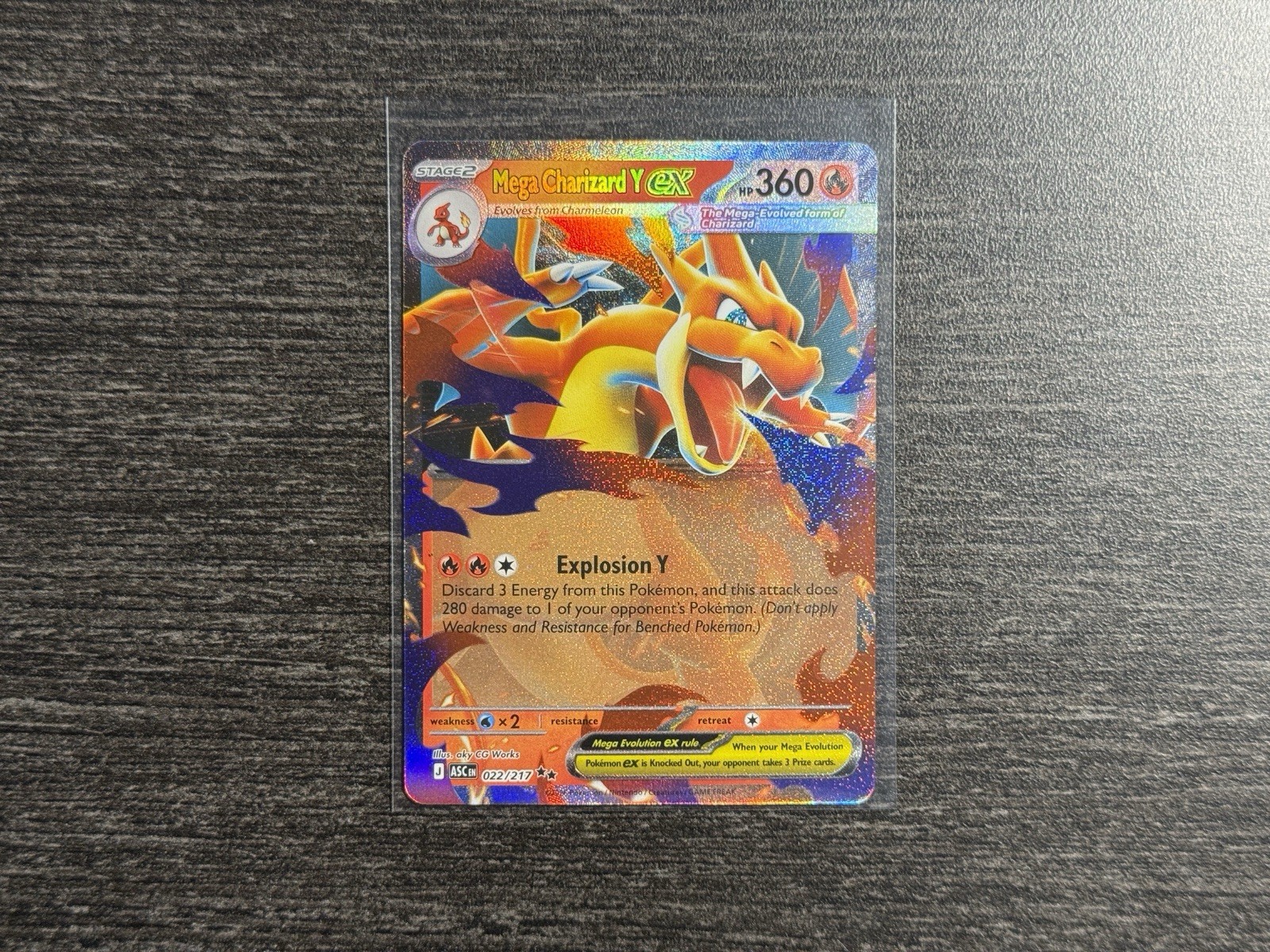 Mega Charizard Y ex Holo Double Rare ME: Ascended Heroes 022/217 NM