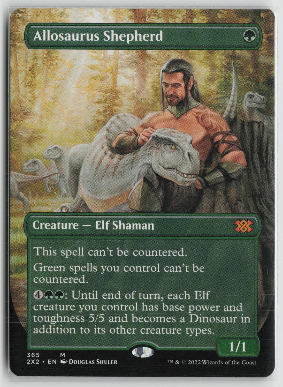 Allosaurus Shepherd (Borderless) NM 365 Double Masters 2022 Magic: The Gathering