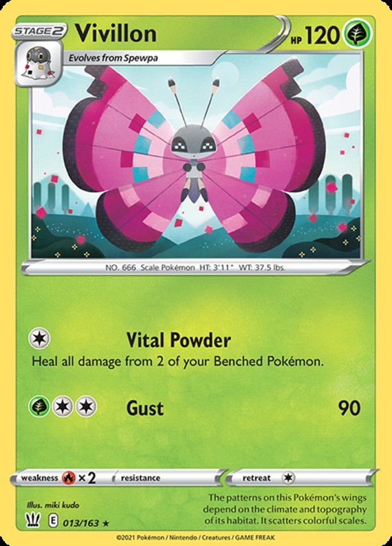 Vivillon – 013/163 – Rare – Lightly Played