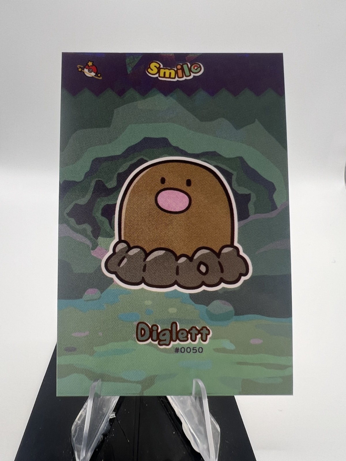 Diglett #50 – Cracked Ice Holo – Smile Card Database- Pokemon