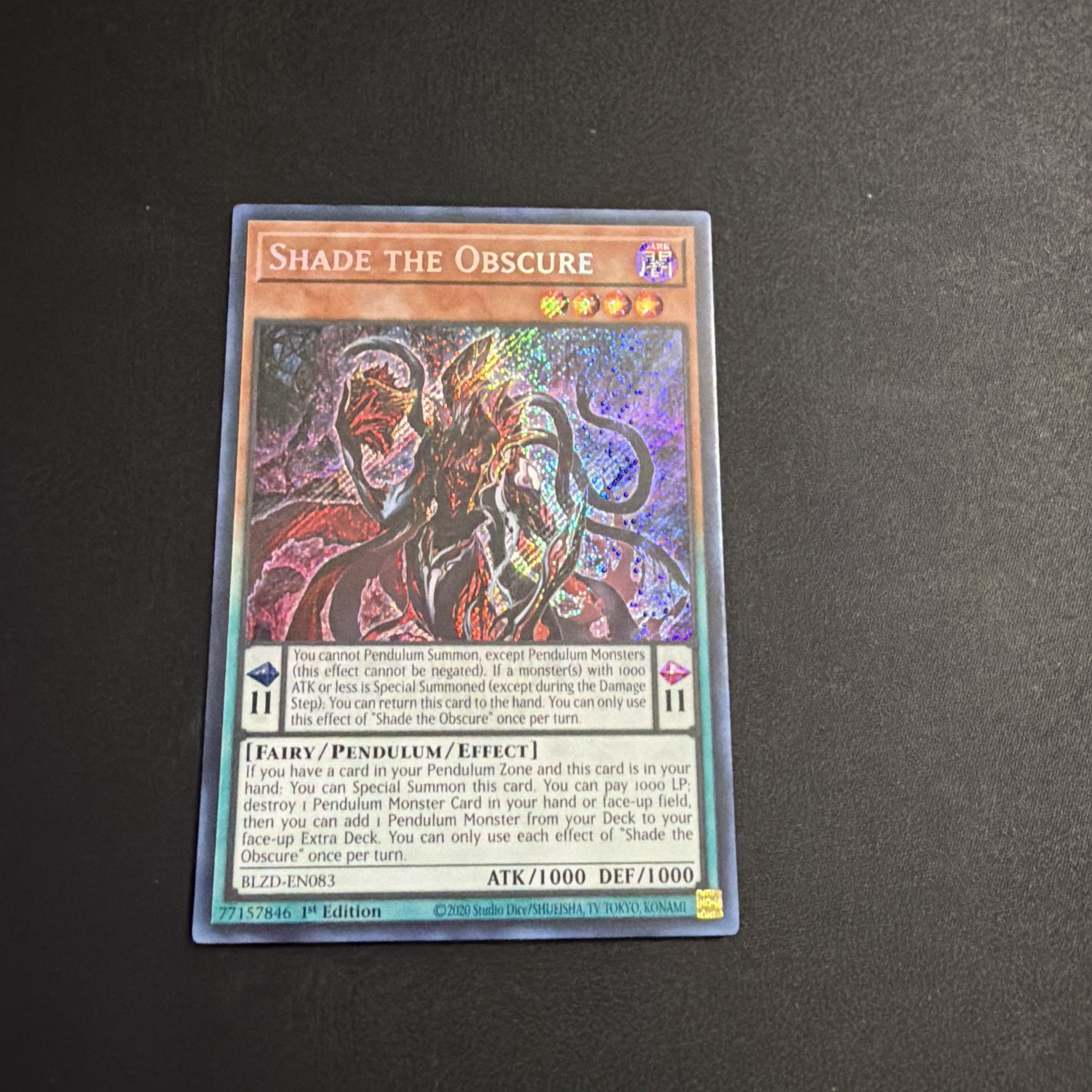 Shade the Obscure BLZD-EN083 Blazing Dominion 1st Edition