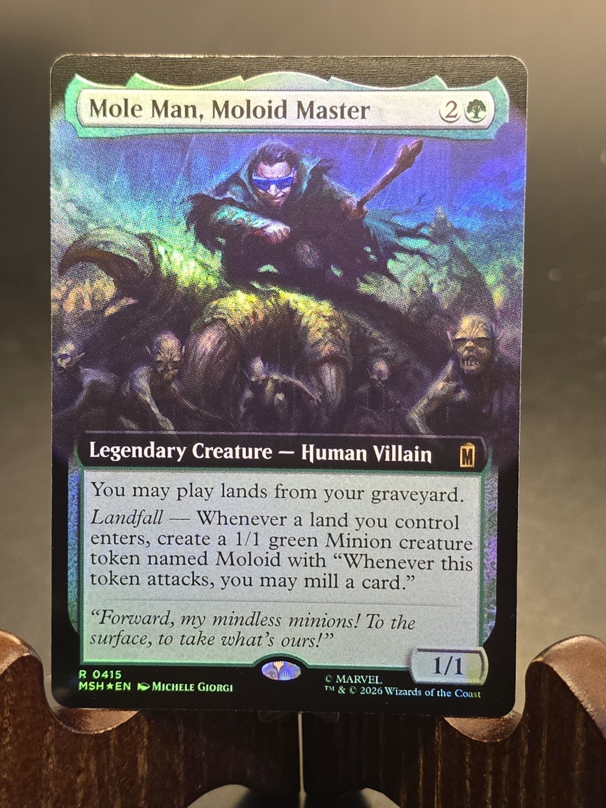 Mole Man, Moloid Master (Extended Art) Marvel Super Heroes MTG Foil Near Mint