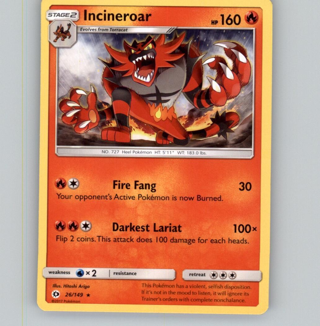 INCONEROAR SM Base Set #26/149 Incineroar