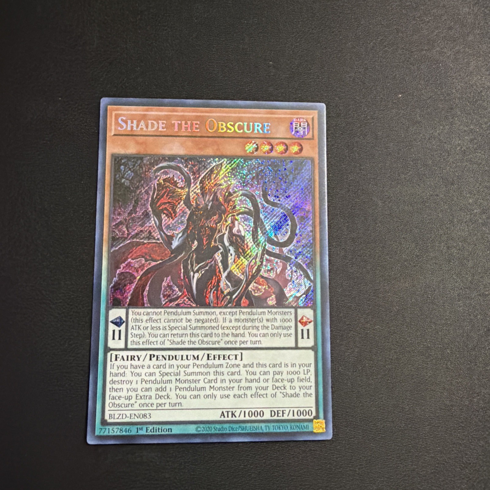 Shade the Obscure BLZD-EN083 Blazing Dominion 1st Edition