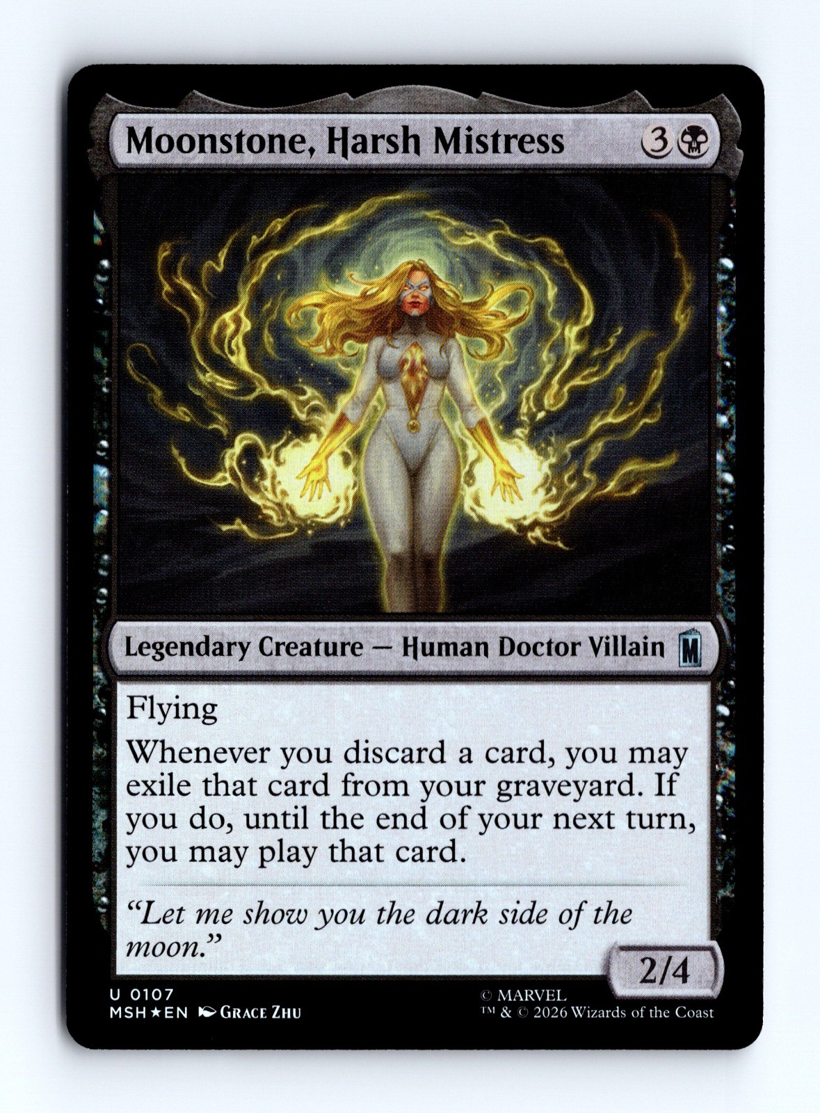 Moonstone, Harsh Mistress (Foil) 0107 (U) MTG Marvel Super Heroes (MSH)