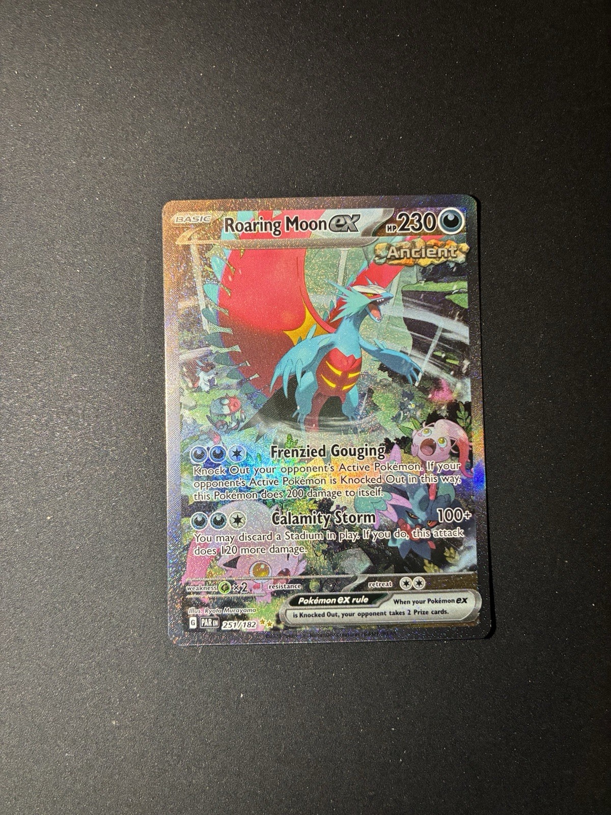 Roaring Moon EX Sir 251/182 Paradox Rift Holo Pokémon TCG Card
