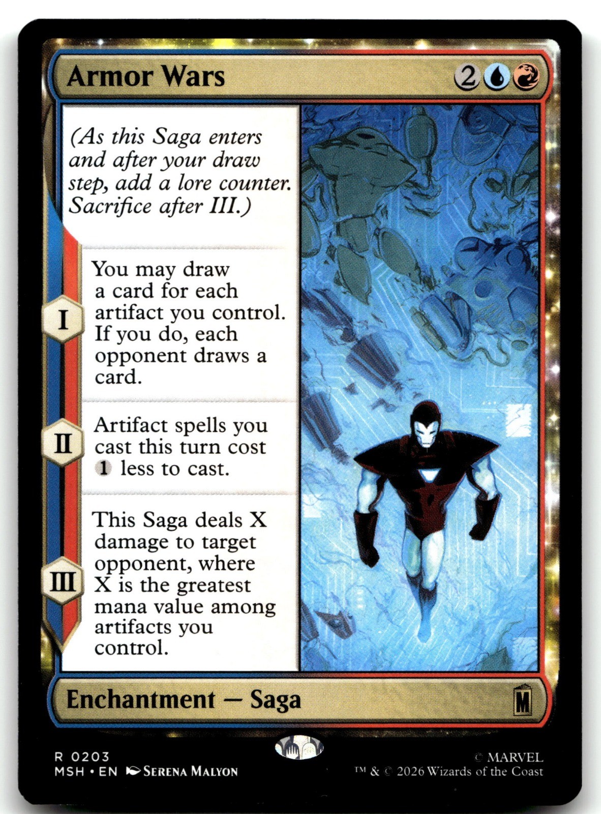 Armor Wars MTG MSH 203 Red, Blue Steven Belledin