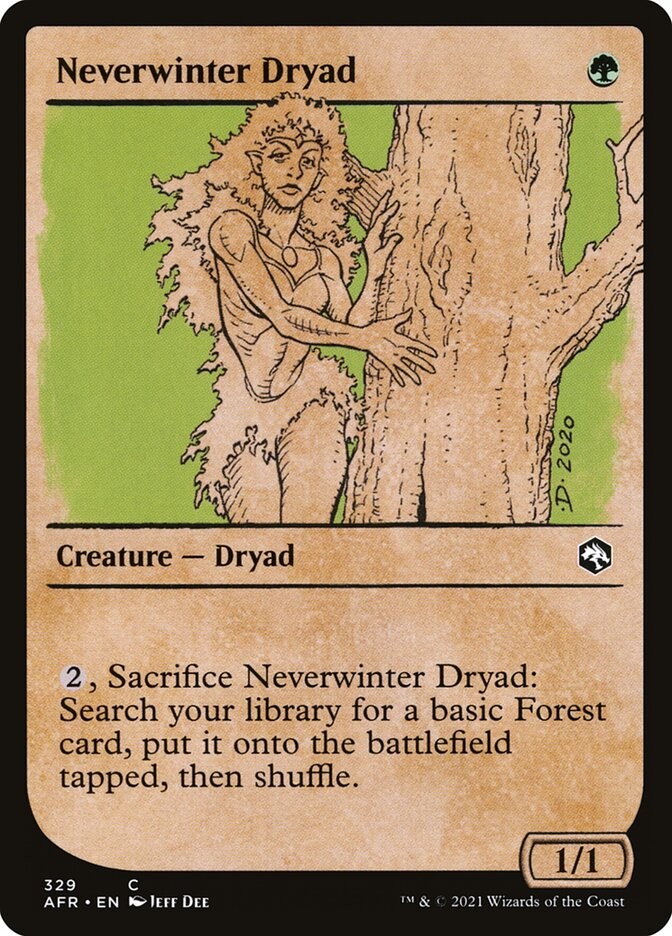 Neverwinter Dryad (329) Showcase Adventures in the Forgotten Realms AFR MTG
