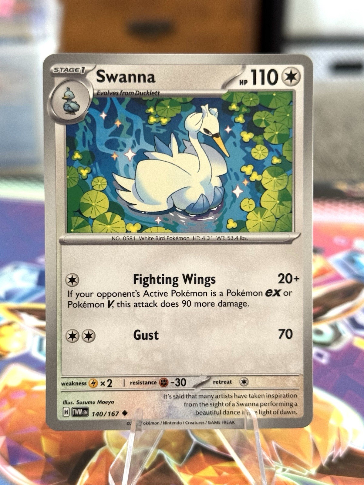 Swanna 140/167 Uncommon Twilight Masquerade Pokemon Near Mint