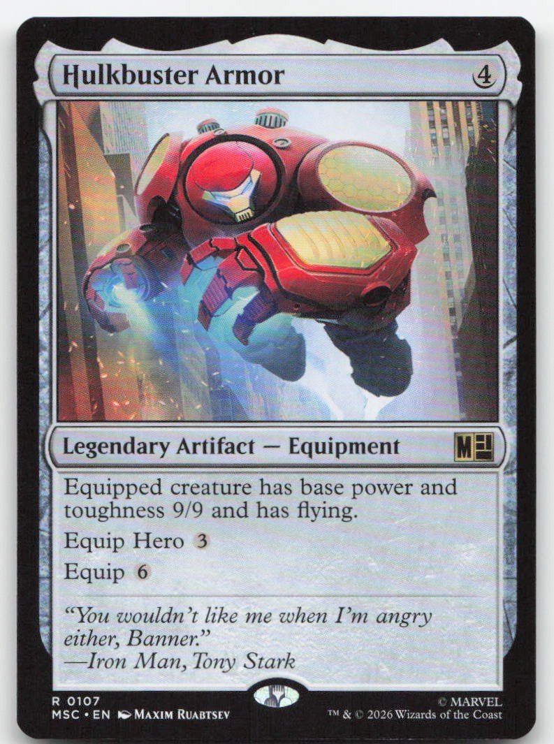 Hulkbuster Armor 107 MSC Commander: Marvel Super Heroes Magic MTG NM