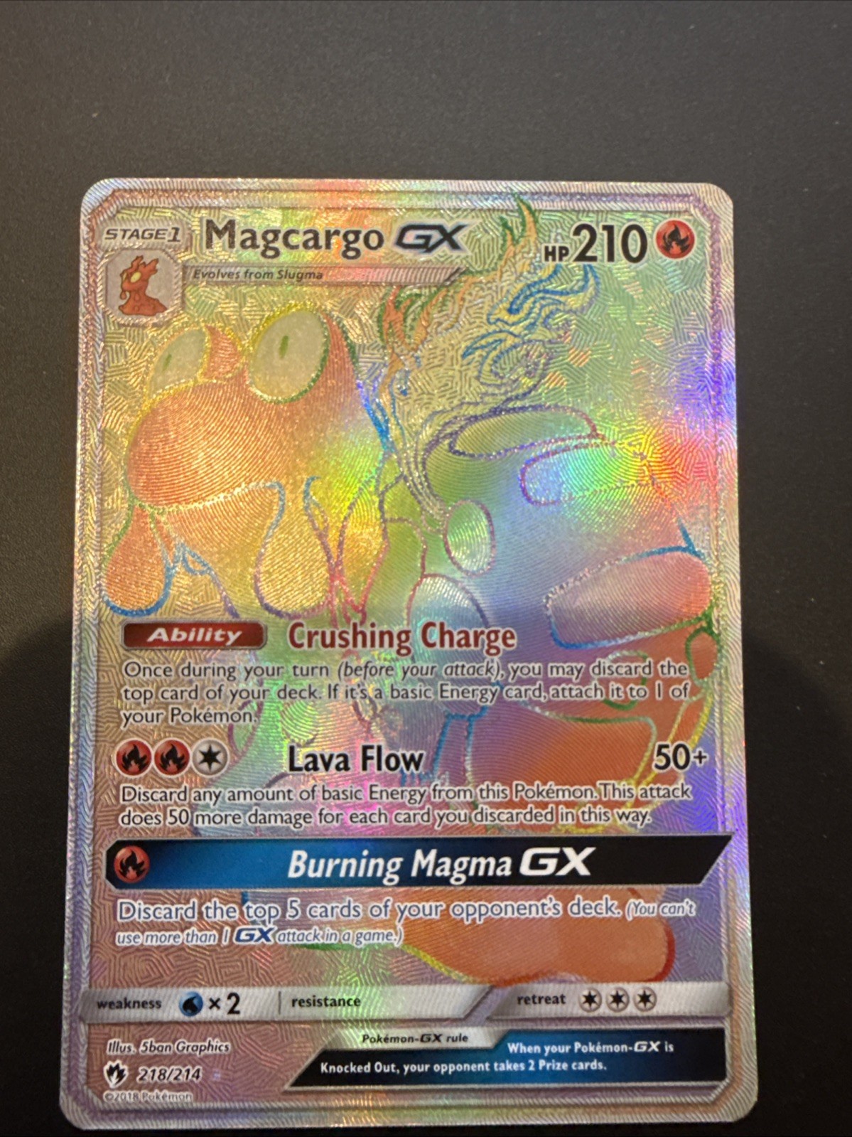 Magcargo GX – 218/214 – Hyper Rare NM