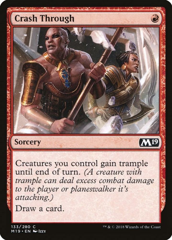 2018 Magic: The Gathering: Core Set 2019 – Crash Through (#133, C, Near Mint)