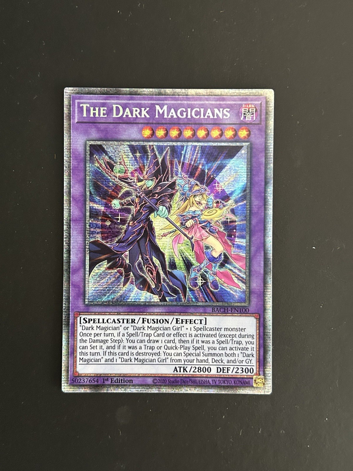 The Dark Magicians (Starlight Rare) BACH-EN100 Battle of Chaos 1st Edition