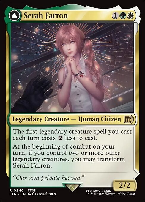 Serah Farron // Crystallized Serah Foil Final Fantasy 240 NM MTG