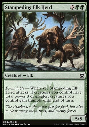 MTG Magic the Gathering Stampeding Elk Herd (208/272) Dragons of Tarkir LP