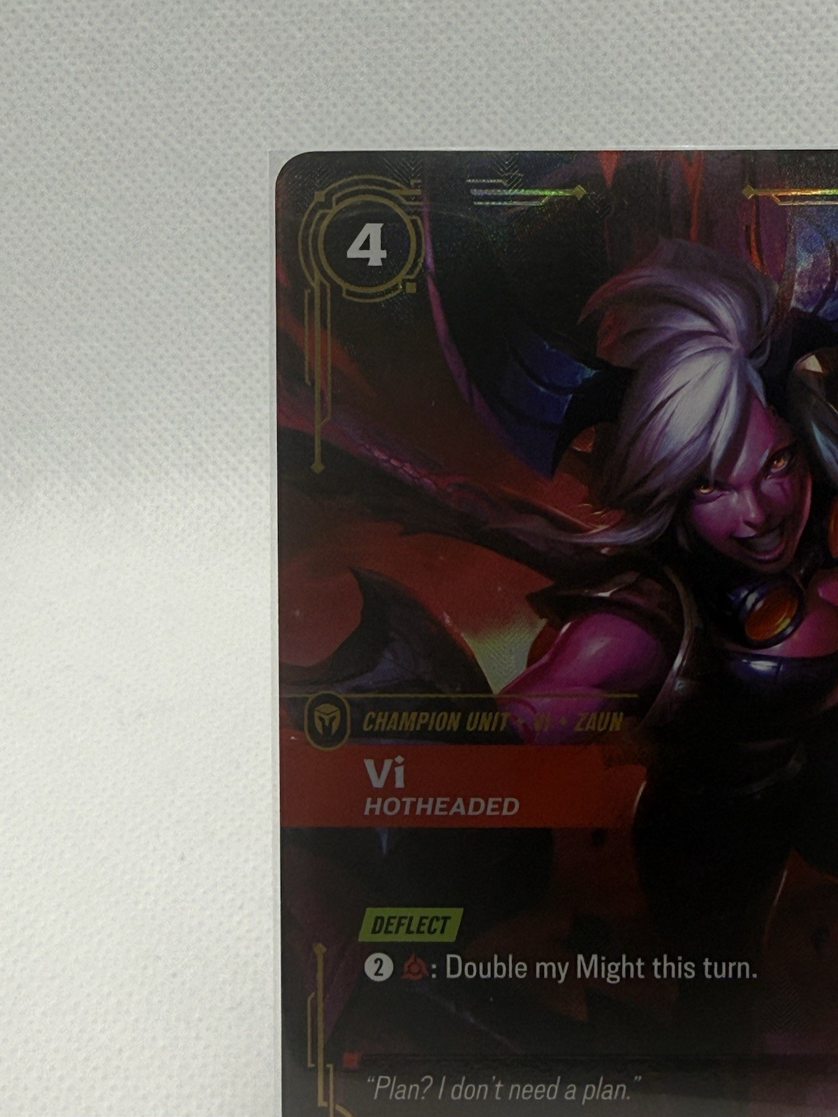 Vi – Hotheaded (Alternate Art) 030a/219 – Unleashed (UNL) Showcase Holo