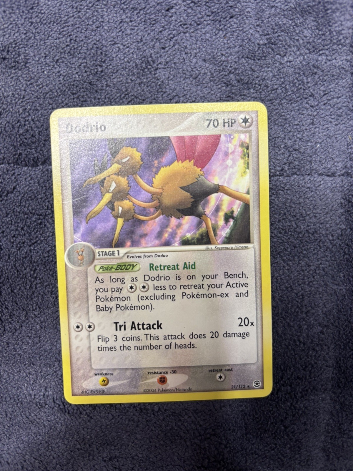 Pokemon TCG Dodrio 21/112 EX Fire Red Leaf Green Holo Vintage Card NM
