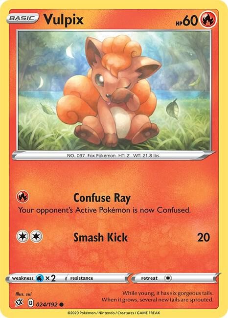 Vulpix 024/192 SWSH02: Rebel Clash NM Pokémon TCG
