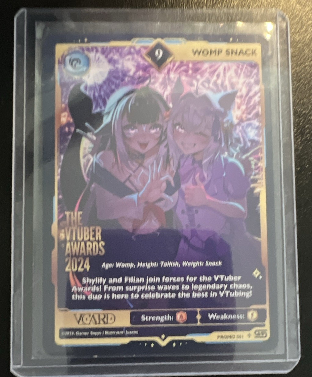 Gamersupps VCard Vtuber Awards 2024 Promo Card 001 – Womp Snack – FULL ART 9