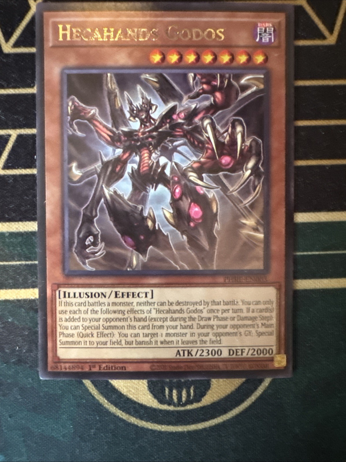 Hecahands Godos 1st Edition Rare PHRE-EN003 Yu-Gi-Oh!
