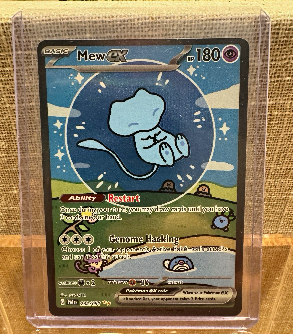 Pokémon TCG Mew ex Special Illustration Rare Full Art Holo 232/091 Paldean Fates