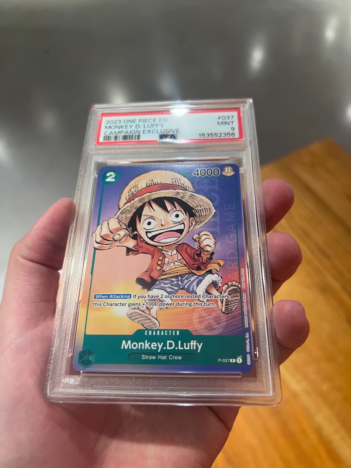 Monkey.D.Luffy PSA 9 (Anime Expo 2023) P-037 One Piece Promotion Cards Regular