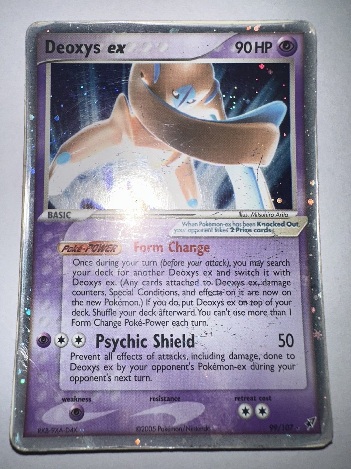 Pokemon TCG Deoxys EX Deoxys Holo Rare Card 2005 99/107 See Photos