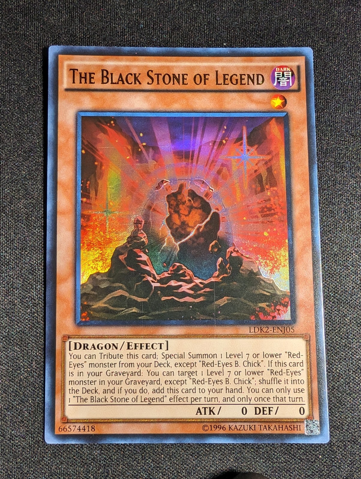 Yugioh – The Black Stone Of Legend LDK2-ENJ05 Unlimited Limited Ultra Rare NM