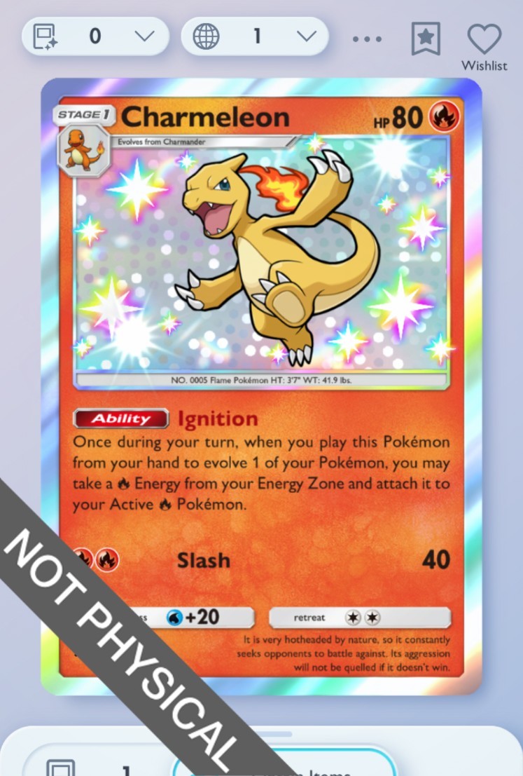 Pokemon TCG POCKET – Charmeleon Shiny 1⭐, Mega Shine, English
