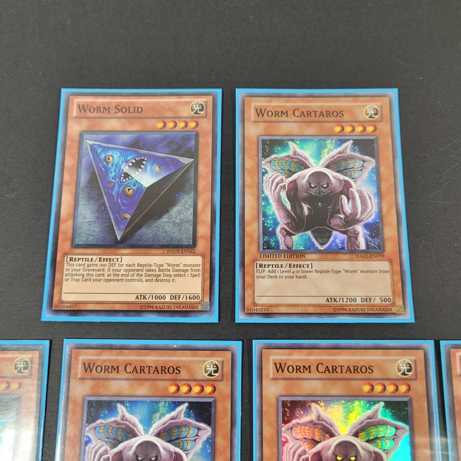 Yugioh TCG – 10x Worm – Small Collection Lot – Includes Rare – 1st + Limited NM