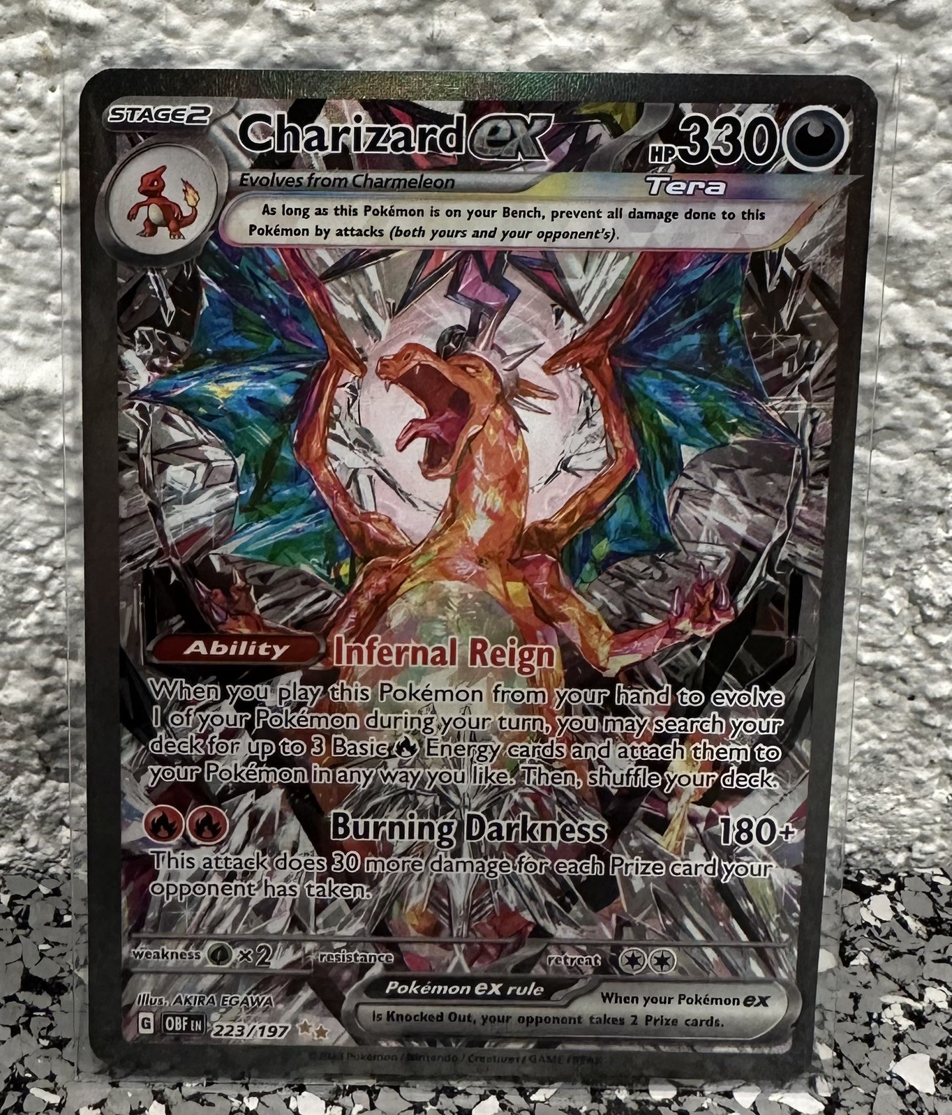 Pokemon Charizard ex 223/197 SIR Holo SV03 Obsidian Flames English Near Mint NM