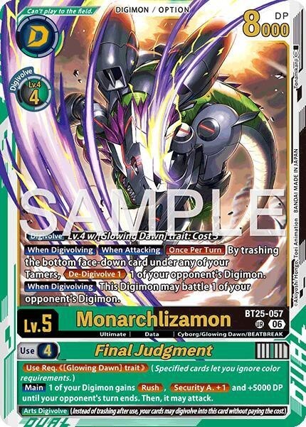 Monarchlizamon // Final Judgement Foil – BT25-057 – NM – Digimon TCG