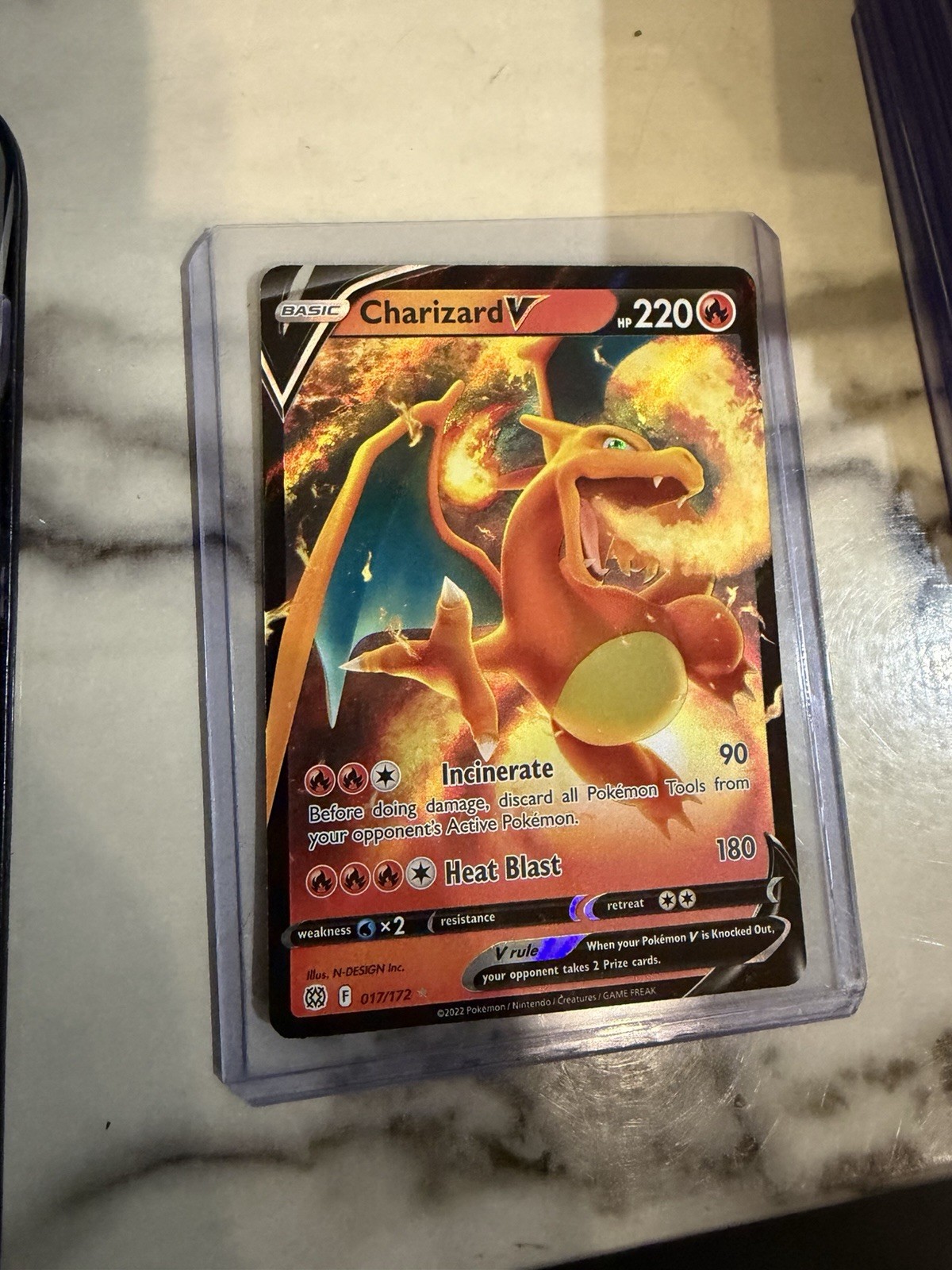 2022 Pokemon Brilliant Stars Charizard V #17 Excellent Condition