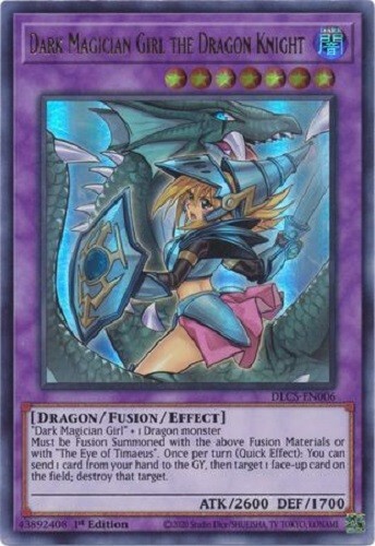 *** DARK MAGICIAN GIRL THE DRAGON KNIGHT *** (ALTERNATE ART) DLCS-EN006 YUGIOH!