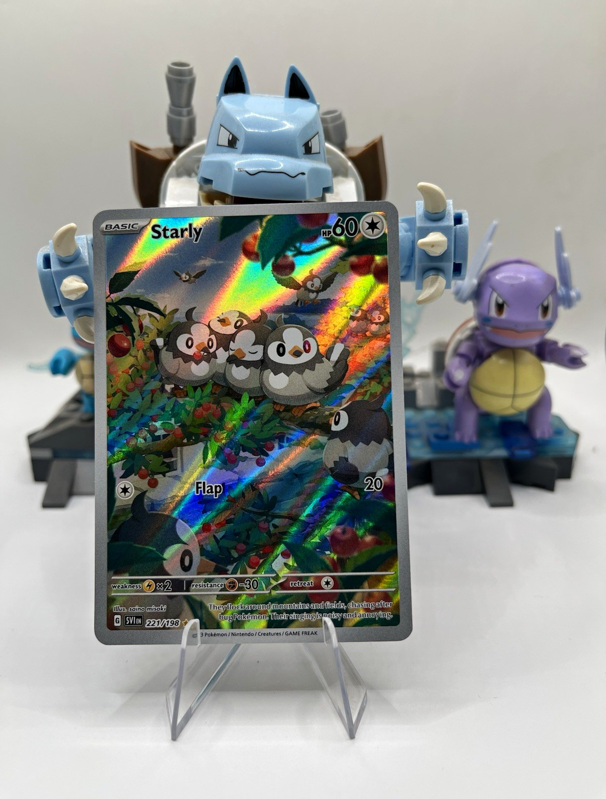 The Pokémon Company Starly 221/198 Scarlet & Violet Base IR Holo Eng 2023