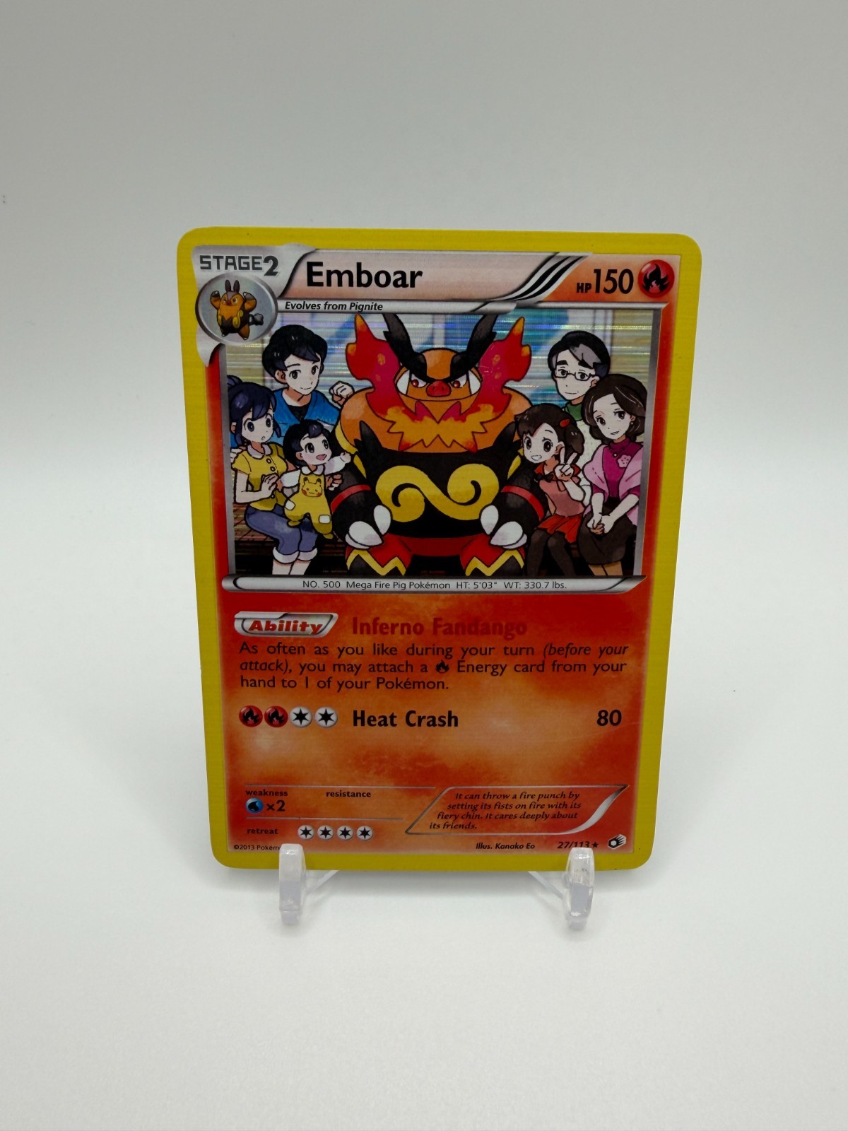 Pokemon TCG Emboar 27/113 Legendary Treasures Holo Rare HP