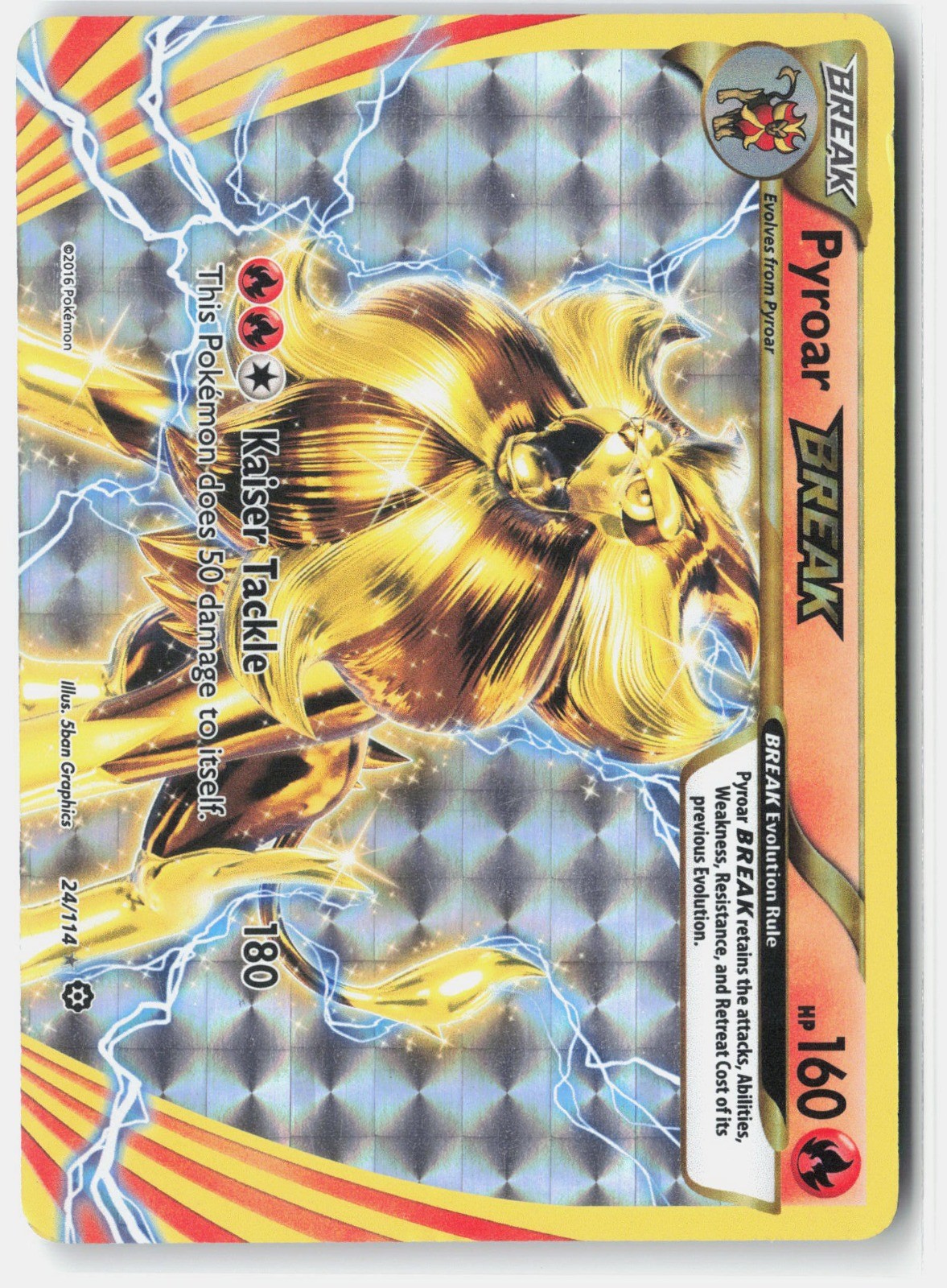 Pyroar BREAK Holo Rare BREAK XY – Steam Siege 24/114 MP