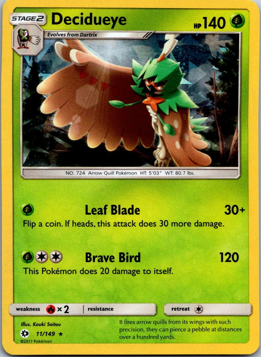 Deck Exclusives #011/149 Decidueye (Cracked Ice Holo)