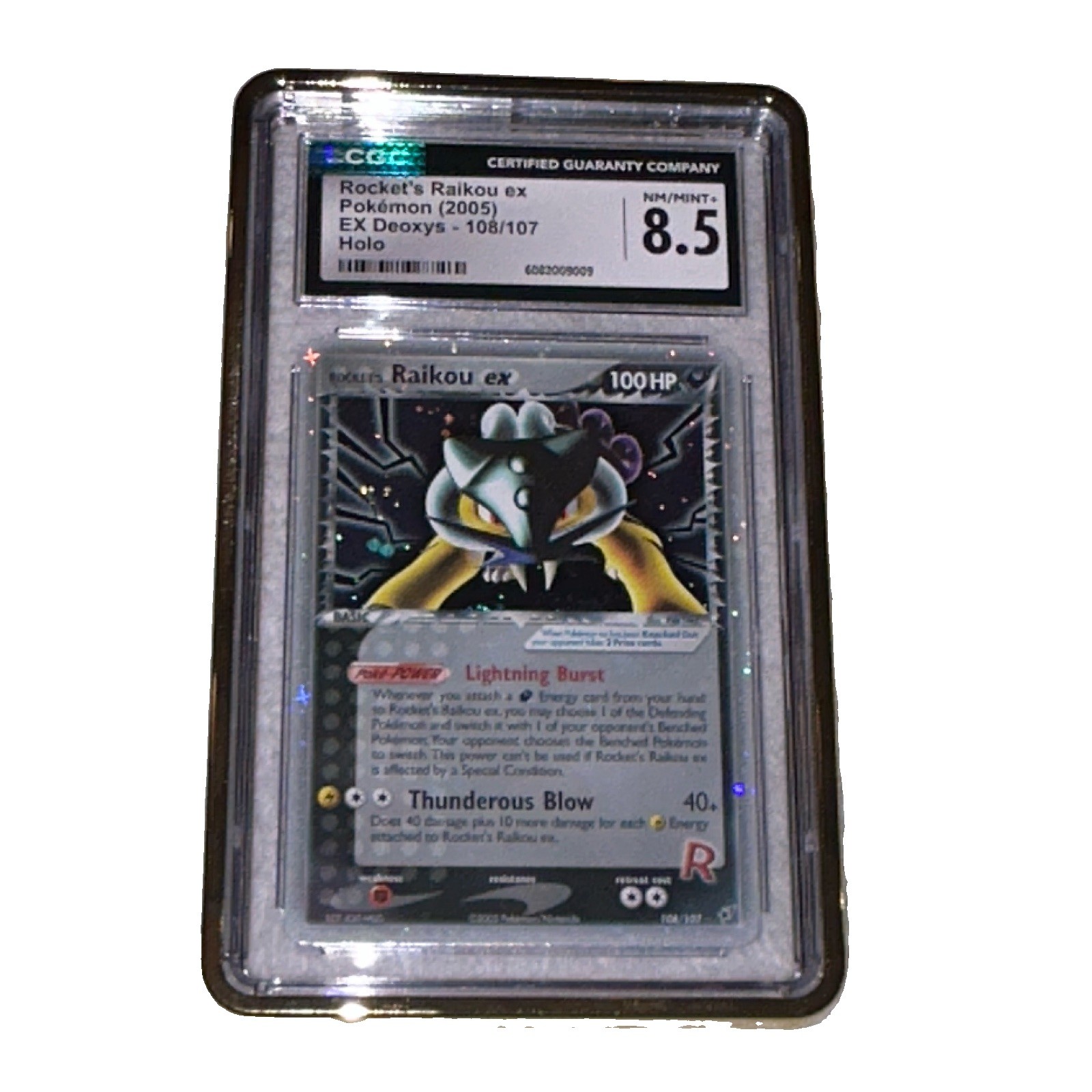CGC 8.5 Rocket’s Raikou ex EX Deoxys 108/107 Holo Secret Rare Eng 2005