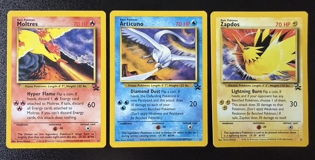 Pokémon Legendary Birds UK Movie Promo Set: Articuno, Zapdos, & Moltres