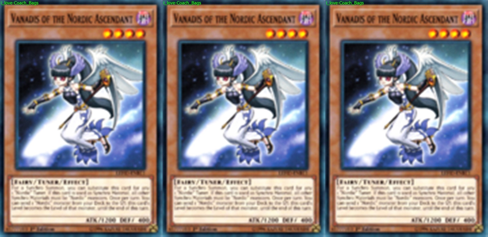 Vanadis of the Nordic Ascendant LEHD-ENB11 X 3 Mint YUGIOH Effect Tuner monster