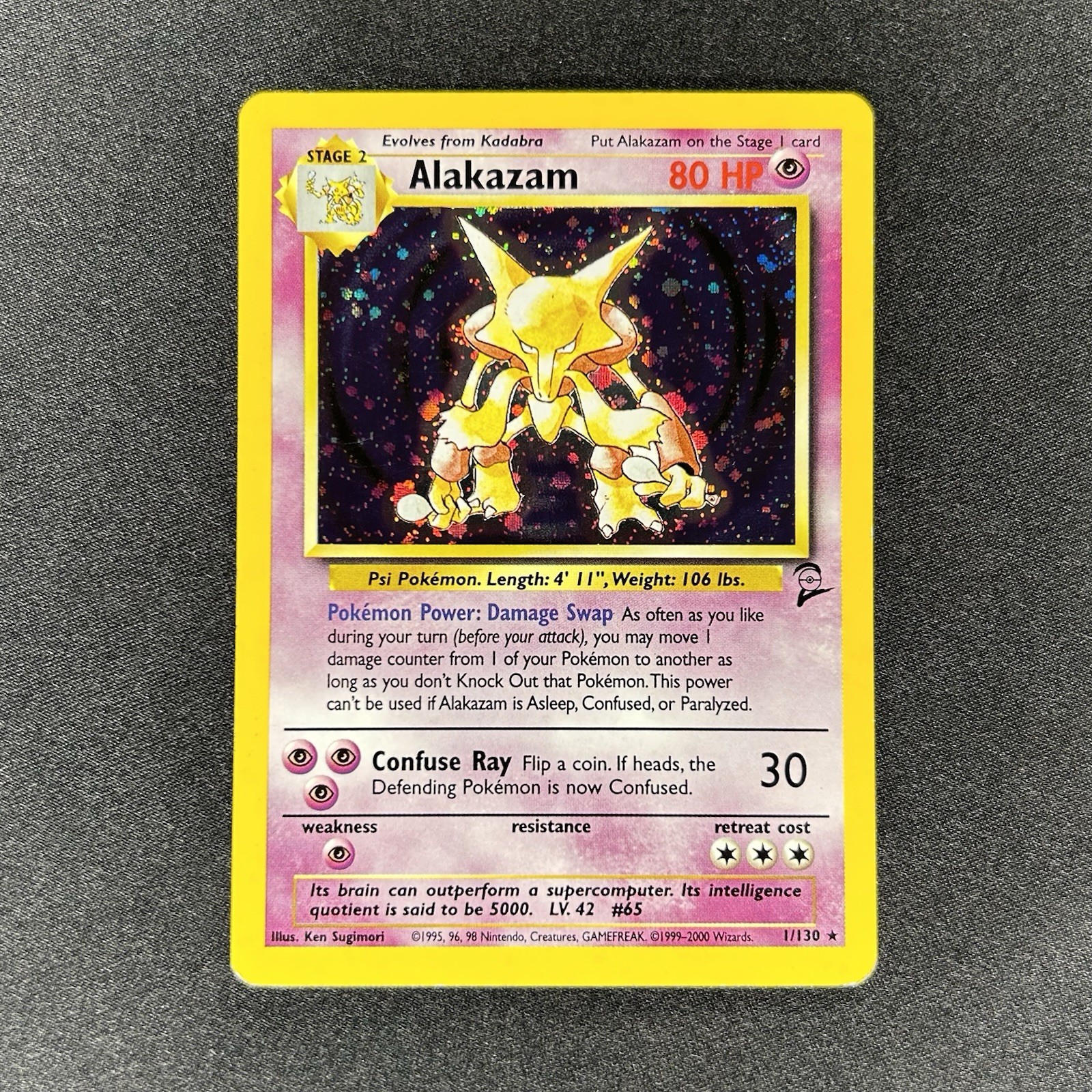 Alakazam 1/130 Base Set 2 Pokemon